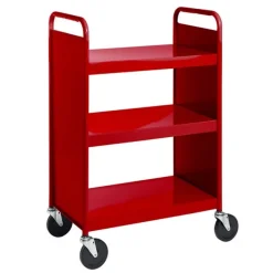 BioFit Book Truck w/ 3 Flat Top Shelves - 43