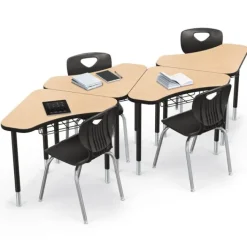 Mooreco Boomerang Snap Desk^ Collaborative Desks|Open Front School Desks