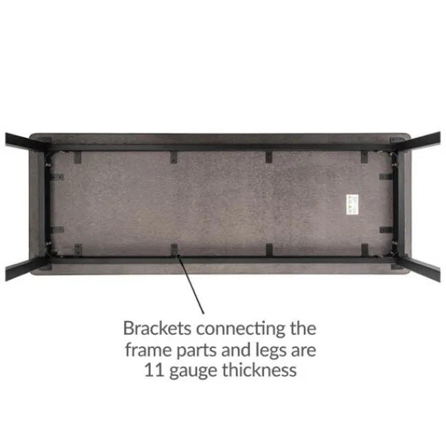 National Public Seating Butcher Block Height Adjustable Robotics Table with Bumper Kit^ Makerspace & Shop