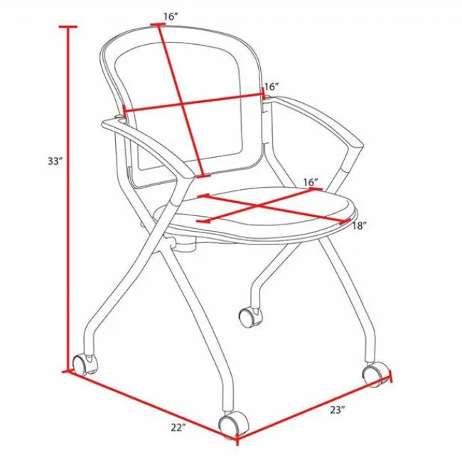 Regency Office Products Cadence Nesting Chair Packs (4, 12 or 20)^ Chair Packages