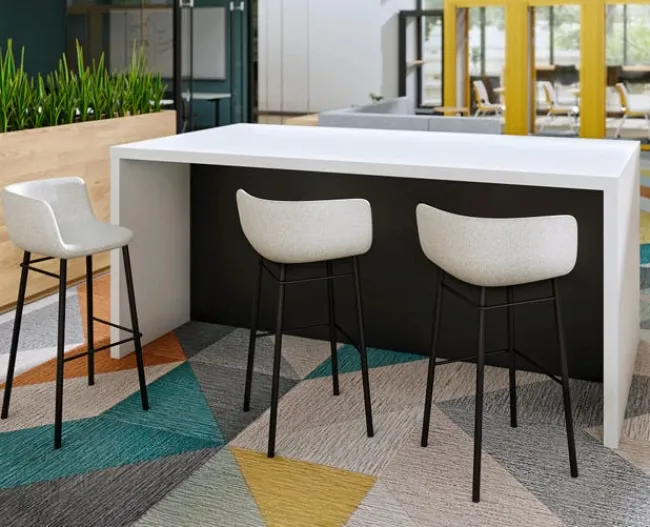 KI Calida 4-Leg Stool - 24" H^ Cafe Stools|Stools