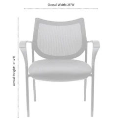 OfficeSource Carson Collection Stacking Guest Chair^ Padded Stack Chairs