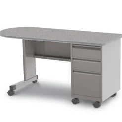 Smith System Cascade Bullet Desk with Single Pedestal^ Teacher Desks|Instructor Desks
