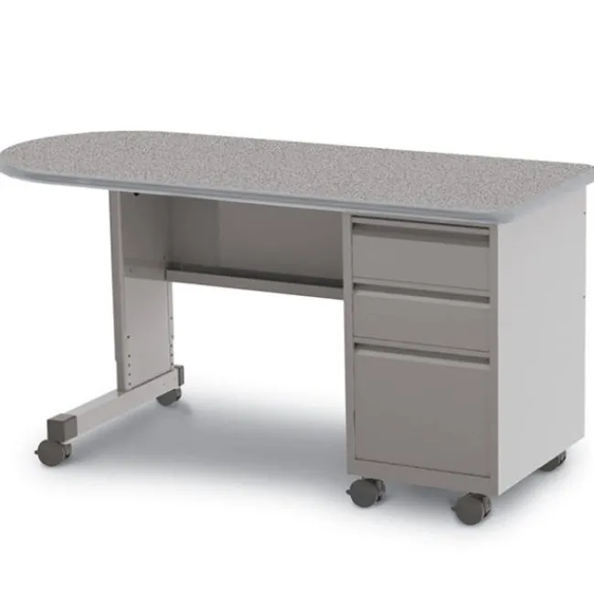 Smith System Cascade Bullet Desk with Single Pedestal^ Teacher Desks|Instructor Desks