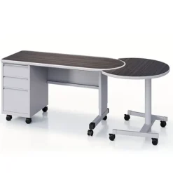 Smith System Cascade Bullet Desk with Single Pedestal^ Teacher Desks|Instructor Desks