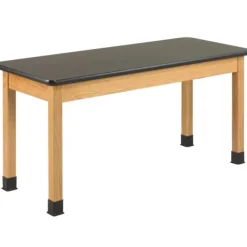 Diversified Spaces Chemguard Top, Hardwood Science Lab Table (21'' D X 48'' W)^ Science|Science Tables