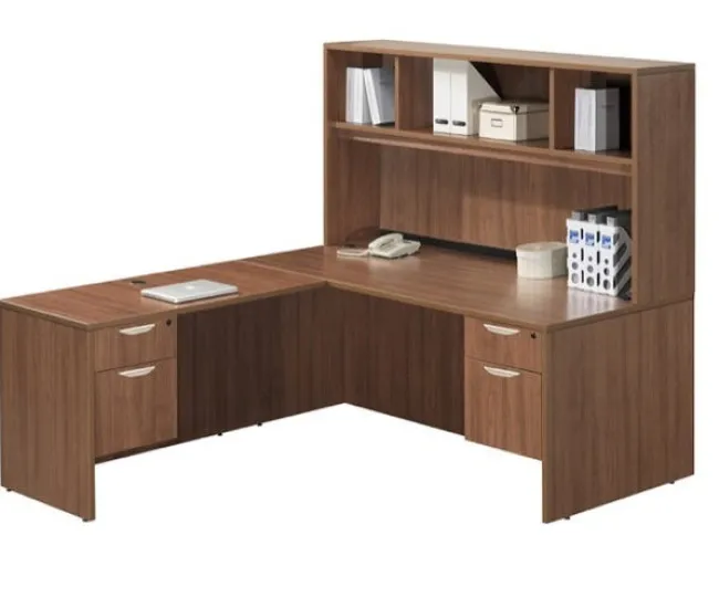 NDI Office Furniture Classic Series L-Shaped Desk w/ Hutch^ Office Suites