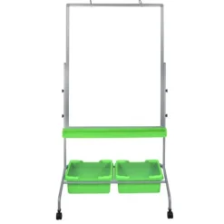 Luxor Classroom Chart Stand with Storage Bins^ Mobile Reversible Boards