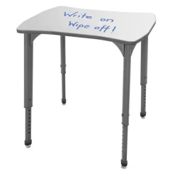 Marco Group Classroom Set - 20 Apex Stack Chairs (18'' H -5th-Adult) & 20 Dry Erase Contour Student Desks^ Desk & Chair Packages|Dry Erase Desks