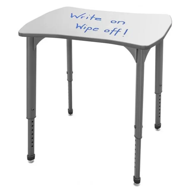 Marco Group Classroom Set - 20 Apex Stack Chairs (18'' H -5th-Adult) & 20 Dry Erase Contour Student Desks^ Desk & Chair Packages|Dry Erase Desks