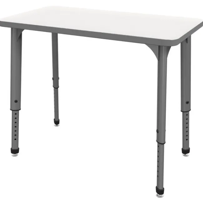 Marco Group Classroom Set- 20 Apex Stack Chairs (18'' - 5th-Adult) & 20 Dry Erase Desks (30'' x 20'')^ Activity Tables & Chairs|Activity Table & Chair Packages