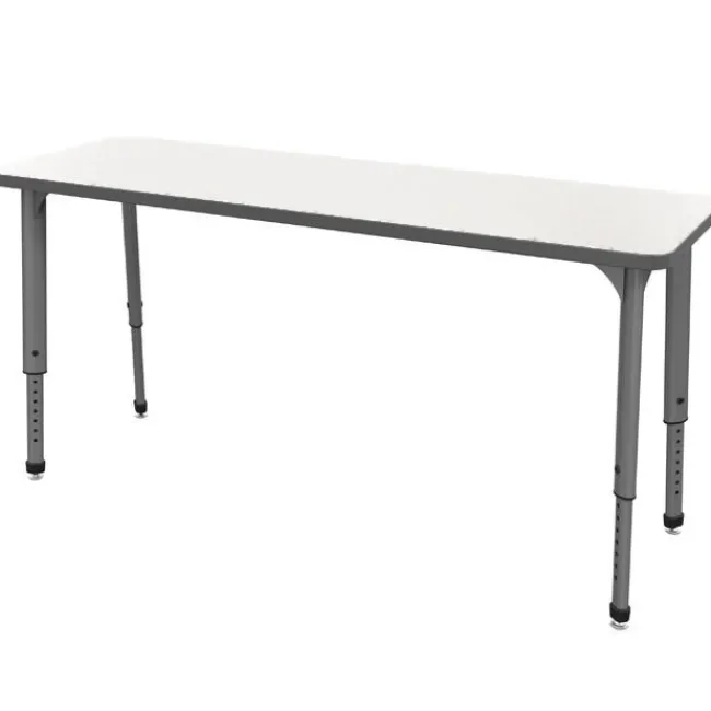 Marco Group Classroom Set- 20 Apex Stack Chairs (18'' - 5th-Adult) & 10 Double Dry Erase Desks (60'' x 20'')^ Two Student Desks|Activity Tables & Chairs
