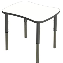 Tesco Classroom Set - 6 Bone Synergy Dry Erase Student Desks and Stack Chairs^ Desk & Chair Packages|Classroom Desks & Chairs
