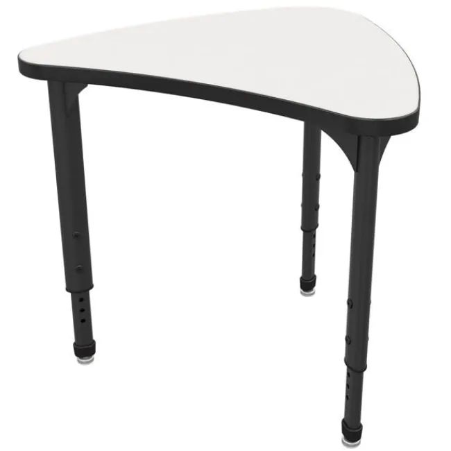 Marco Group Classroom Set - 6 Chevron Dry Erase Apex Desks & 6 Apex Stack Chairs (18'' 5th-Adult)^ Desk & Chair Packages|Dry Erase Desks
