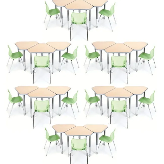 Smith System Classroom Set - 18 Diamond Desks & Flavors Chairs^ Collaborative Desks|Desk & Chair Packages
