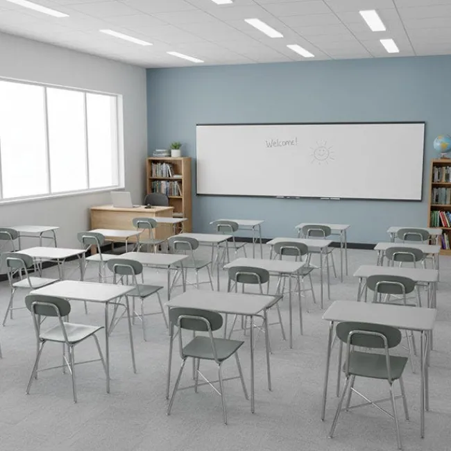USACapitol Classroom Set - 24 Insight Student Desks & Legacy 510 Chairs Package^ Desk & Chair Packages|Classroom Desks & Chairs