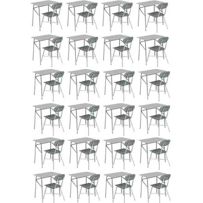 USACapitol Classroom Set - 24 Insight Student Desks & Legacy 510 Chairs Package^ Desk & Chair Packages|Classroom Desks & Chairs