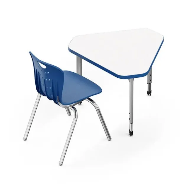 Tesco Classroom Set - 6 Jewel Dry Erase Synergy Student Desks and Stack Chairs^ Desk & Chair Packages|Classroom Desks & Chairs