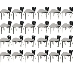 Tesco Classroom Set - 24 Jewel Synergy Student Desks and Stack Chairs^ Desk & Chair Packages|Classroom Desks & Chairs