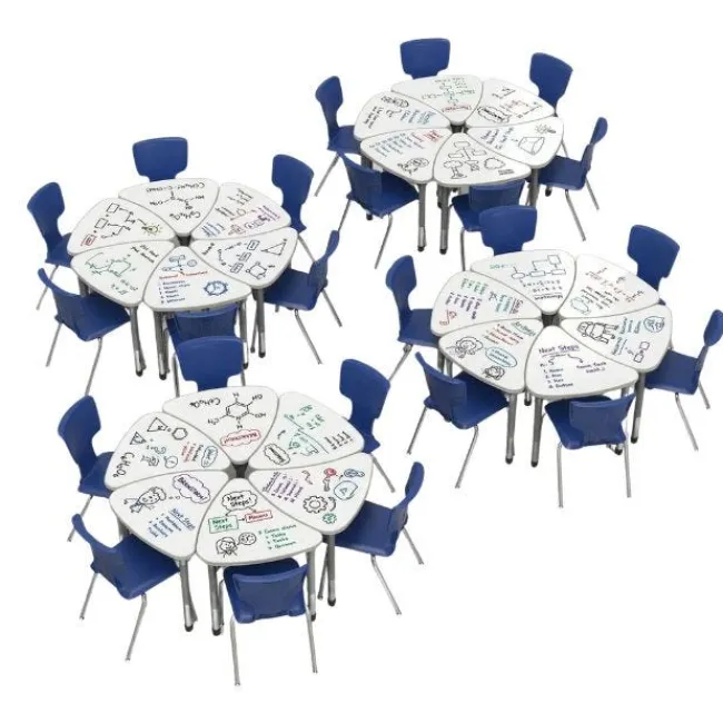 Marco Group Classroom Set - Premier Chevron Dry Erase Desks & Premier Chairs Package^ Desk & Chair Packages|Classroom Desks & Chairs
