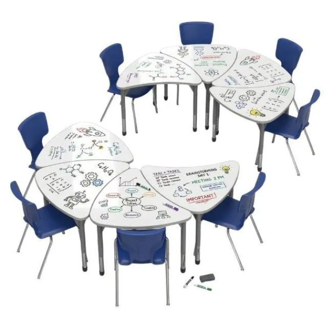 Marco Group Classroom Set - Premier Chevron Dry Erase Desks & Premier Chairs Package^ Desk & Chair Packages|Classroom Desks & Chairs