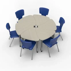 Marco Group Classroom Set - Premier Chevron Desks & Premier Chairs Package^ Desk & Chair Packages|Classroom Desks & Chairs