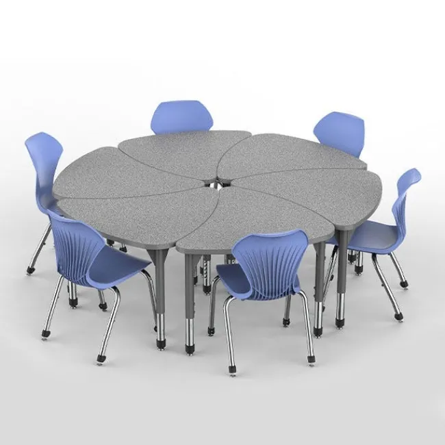 Marco Group Classroom Set - Premier Chevron Desks & Apex Chairs Package^ Collaborative Desks|Desk & Chair Packages
