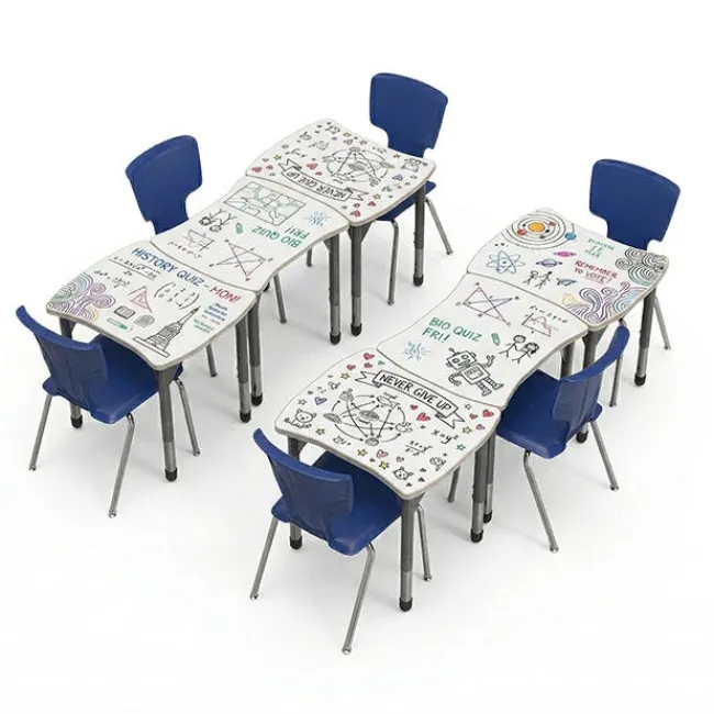 Marco Group Classroom Set - Premier Contour Dry Erase Desks & Premier Chairs Package^ Desk & Chair Packages|Classroom Desks & Chairs