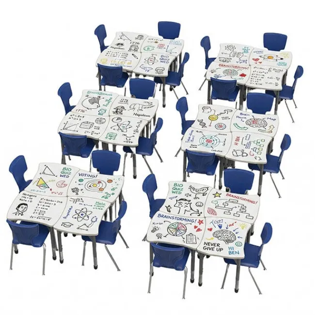 Marco Group Classroom Set - Premier Contour Dry Erase Desks & Premier Chairs Package^ Desk & Chair Packages|Classroom Desks & Chairs