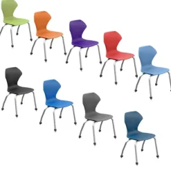 Marco Group Classroom Set - 8 Premier Dry Erase Triangle Desks & Apex Chairs (18" H - 5th-Adult)^ Desk & Chair Packages|Classroom Desks & Chairs