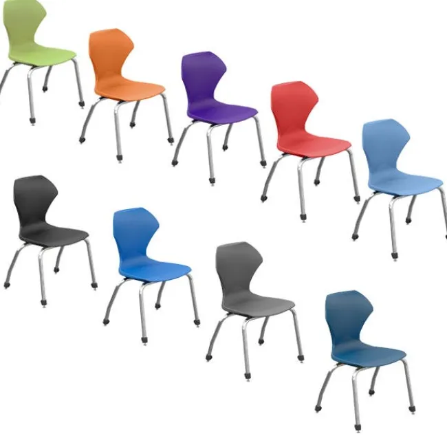 Marco Group Classroom Set - 8 Premier Dry Erase Triangle Desks & Apex Chairs (18" H - 5th-Adult)^ Desk & Chair Packages|Classroom Desks & Chairs