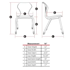 Marco Group Classroom Set - 8 Premier Dry Erase Triangle Desks & Apex Chairs (18