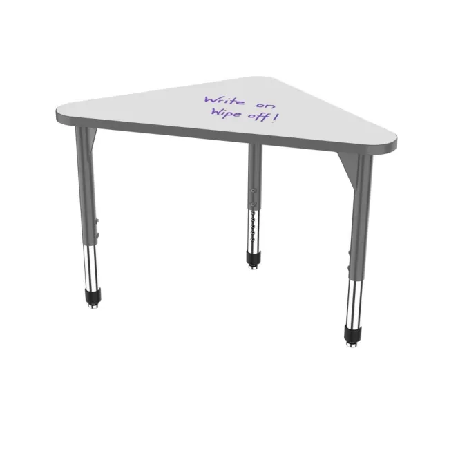 Marco Group Classroom Set - 20 Premier Dry Erase Triangle Desks & 20 Apex Chairs (18" H - 5th-Adult)^ Desk & Chair Packages|Classroom Desks & Chairs
