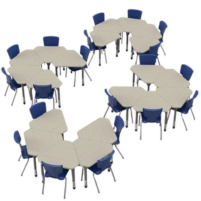 Marco Group Classroom Set - Premier Gem Desks & Premier Chairs Package^ Desk & Chair Packages|Classroom Desks & Chairs