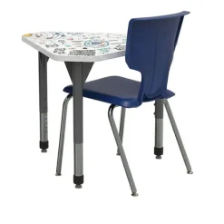 Marco Group Classroom Set - Premier Gem Dry Erase Desks & Premier Chairs Package^ Desk & Chair Packages|Classroom Desks & Chairs