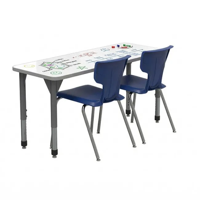 Marco Group Classroom Set - Premier Rectangle Dry Erase Desks (20" x 60") & Premier Chairs Package^ Desk & Chair Packages|Classroom Desks & Chairs