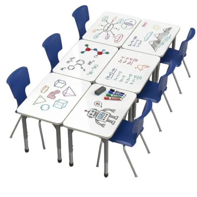 Marco Group Classroom Set - Premier Rectangle Dry Erase Desks & Premier Chairs Package^ Desk & Chair Packages|Classroom Desks & Chairs