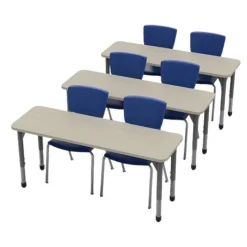 Marco Group Classroom Set - Premier Rectangle Desks (20" x 60") & Premier Chairs Package^ Desk & Chair Packages|Classroom Desks & Chairs
