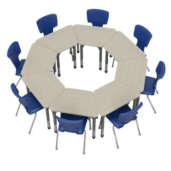 Marco Group Classroom Set - Premier Trapezoid Desks & Premier Chairs Package^ Desk & Chair Packages|Classroom Desks & Chairs