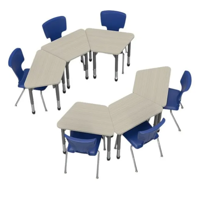 Marco Group Classroom Set - Premier Trapezoid Desks & Premier Chairs Package^ Desk & Chair Packages|Classroom Desks & Chairs