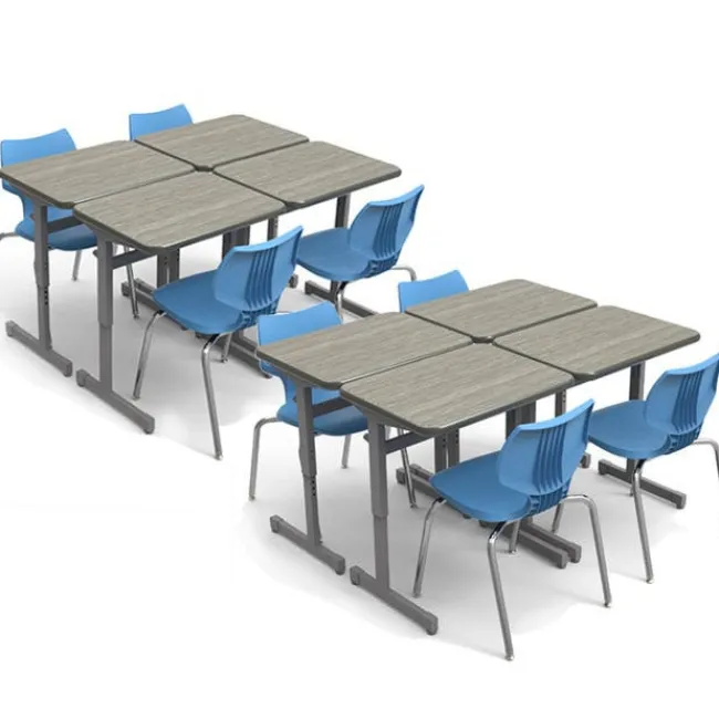 Smith System Classroom Set - 8 Silhouette Single Desks & 8 Flavors Chairs^ Collaborative Desks|Desk & Chair Packages