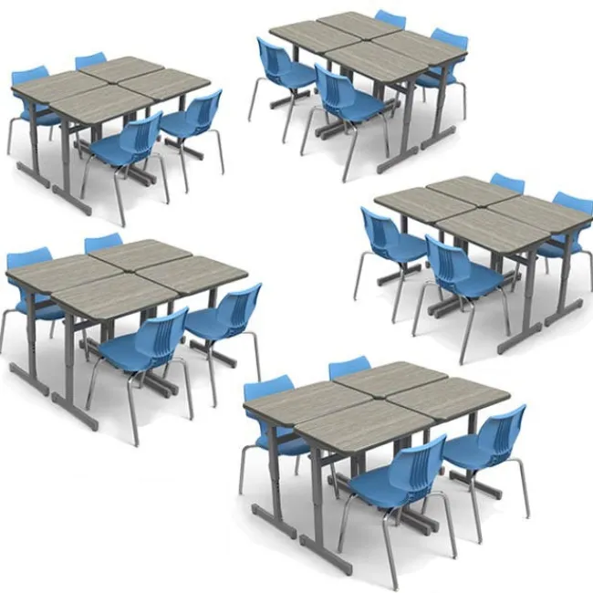 Smith System Classroom Set - 20 Silhouette Single Desks & 20 Flavors Chairs^ Collaborative Desks|Desk & Chair Packages
