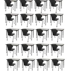 Marco Group Classroom Set - Student Desk & Apex Chair Package^ Desk & Chair Packages|Classroom Desks & Chairs