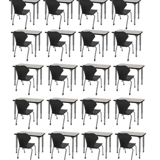 Marco Group Classroom Set - Student Desk & Apex Chair Package^ Desk & Chair Packages|Classroom Desks & Chairs