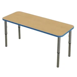 Tesco Classroom Set - 6 Two-Student Rectangle Synergy Desks with 12 Stack Chairs^ Desk & Chair Packages|Classroom Desks & Chairs