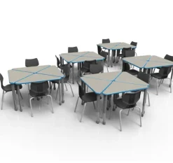 Smith System Classroom Set - 20 Wing Desks & Flavors Chairs^ Collaborative Desks|Desk & Chair Packages