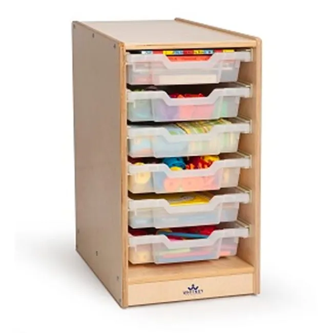 Whitney Brothers Clear Tray Rolling Storage Center^ Tote & Bin Storage|Cubbies
