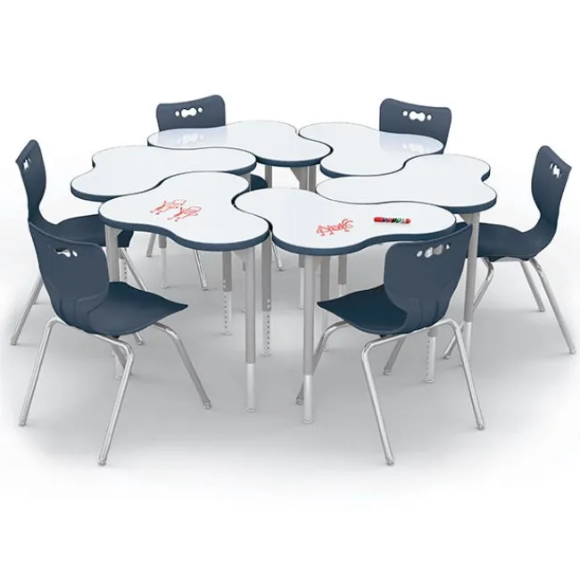 Mooreco Cloud 9 Dry Erase Desk & Hierarchy Chair Packages^ Desk & Chair Packages|Dry Erase Desks