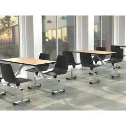 National Public Seating Cluster Swivel Booth with Particleboard Top^ Cafeteria Booths|Cafeteria