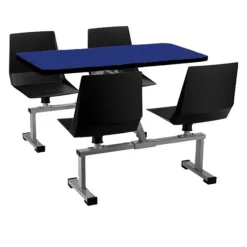National Public Seating Cluster Swivel Booth with Particleboard Top^ Cafeteria Booths|Cafeteria